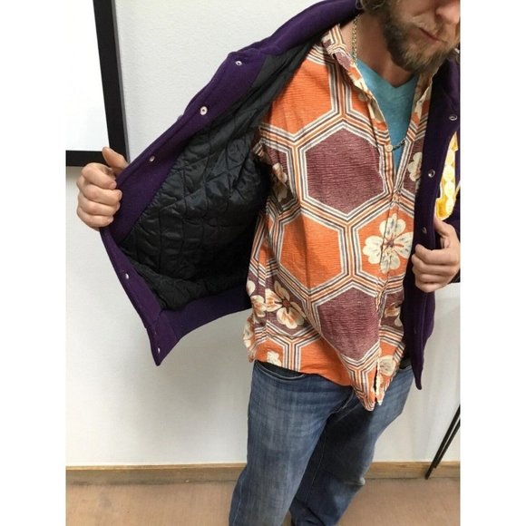 Vintage LA Lakers Men's Large Wool Letterman Jacket - Picture 3 of 4